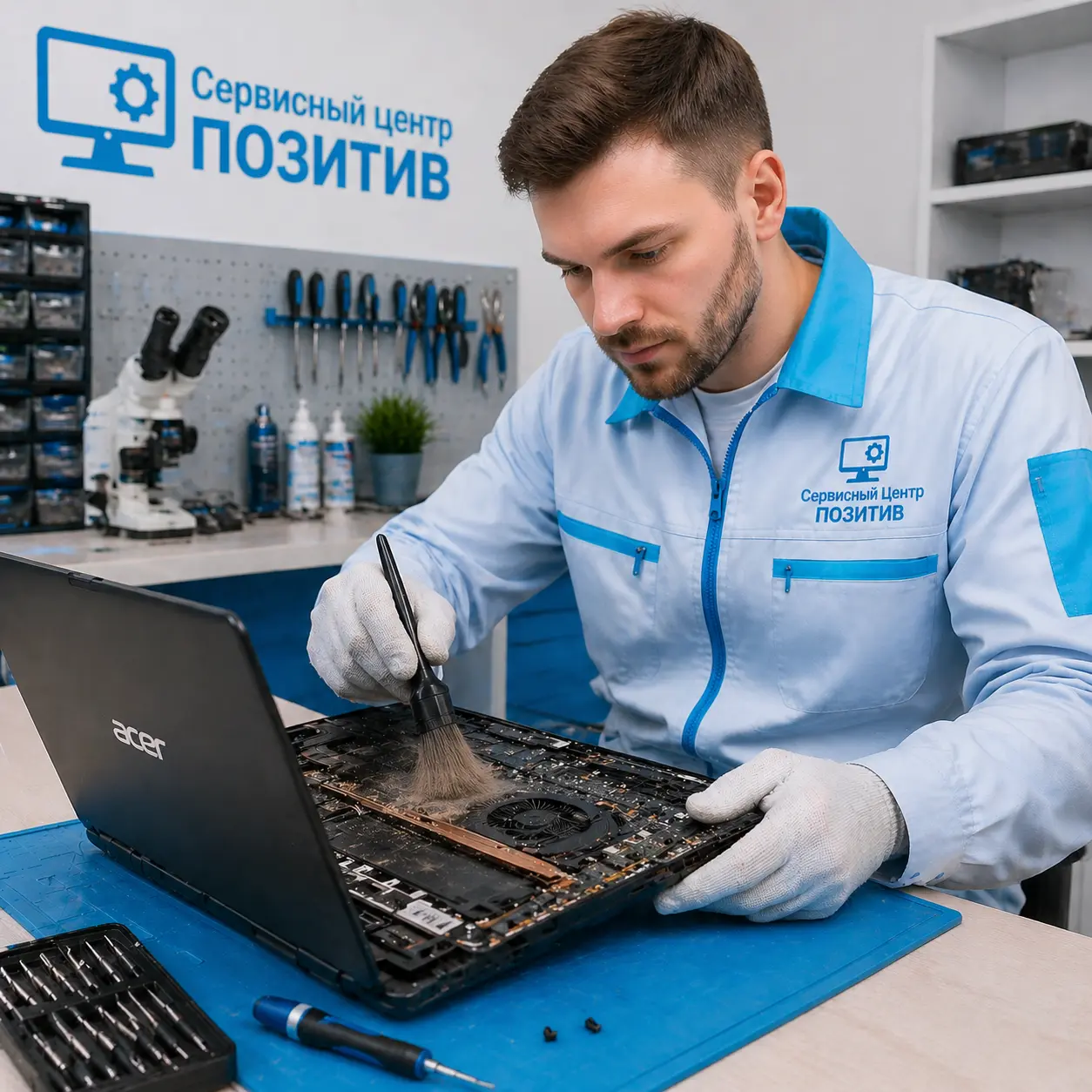 Чистка ноутбука Acer от пыли в Реутове | Замена термопасты