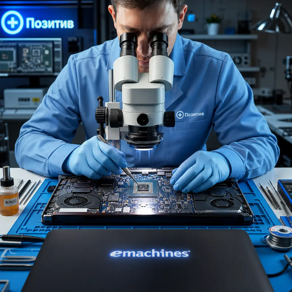 Замена видеокарты ноутбука Emachines в Реутове