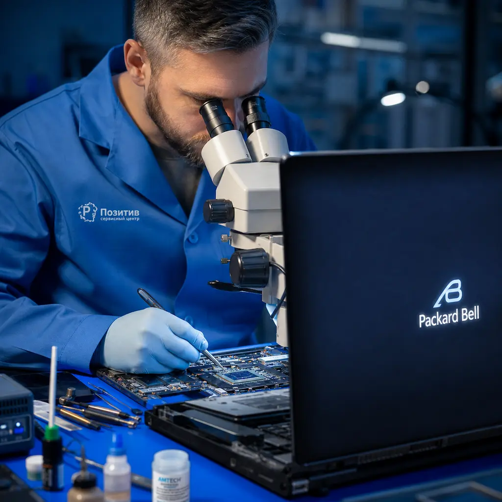 Замена видеокарты ноутбука Packard Bell в Реутове