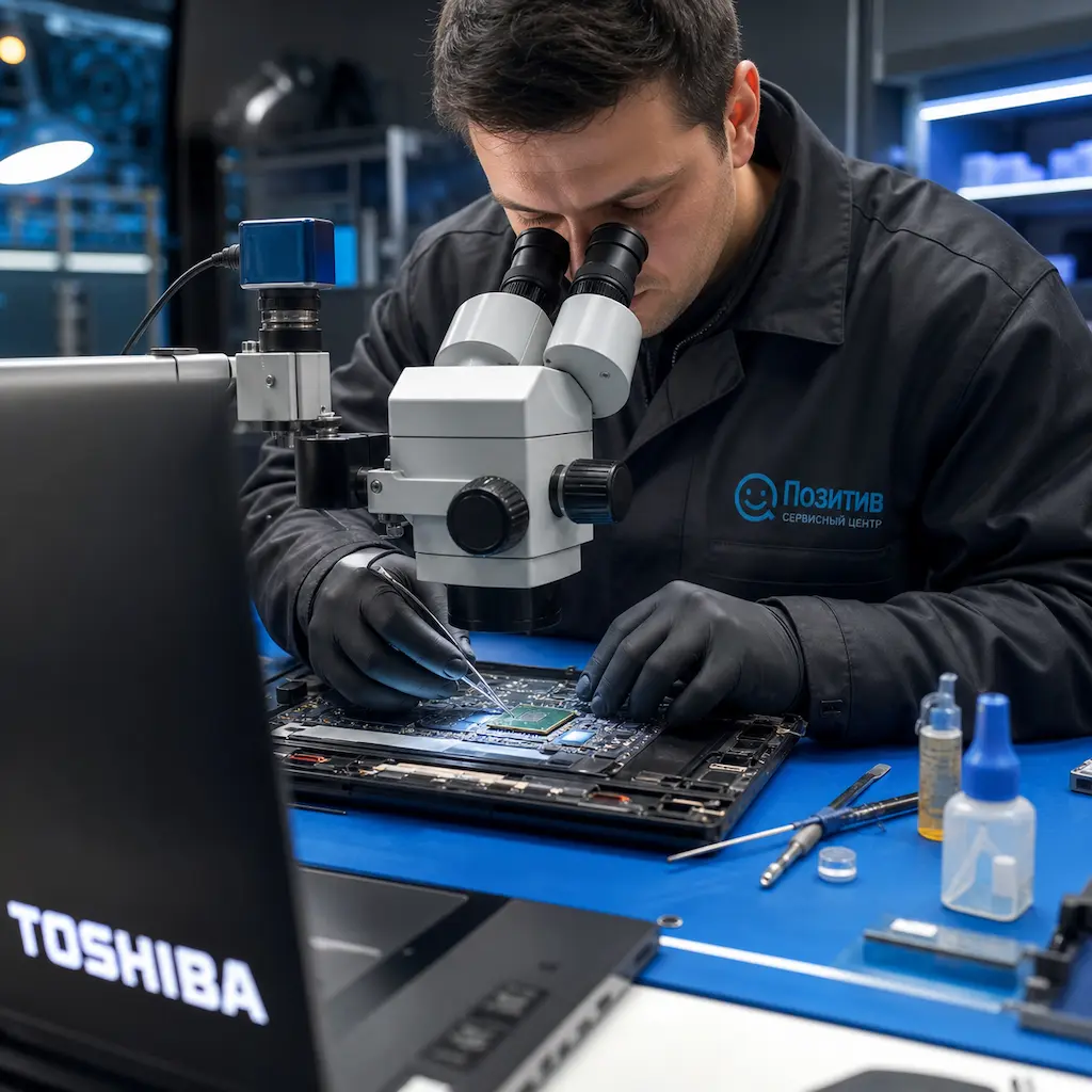 Замена видеокарты ноутбука Toshiba в Реутове