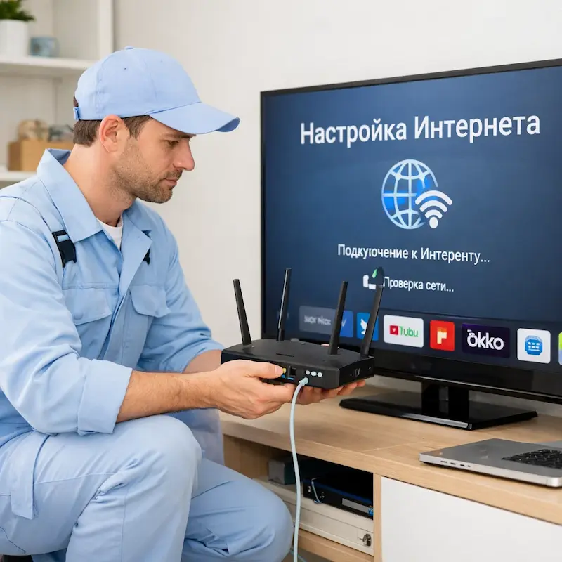 Настройка интернета на телевизоре в Реутове
