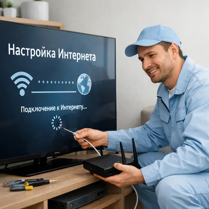 Настройка интернета на ТВ в Реутове
