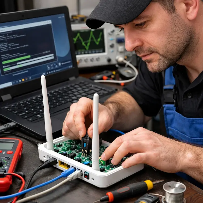 Перепрошивка WiFi роутера в Реутове