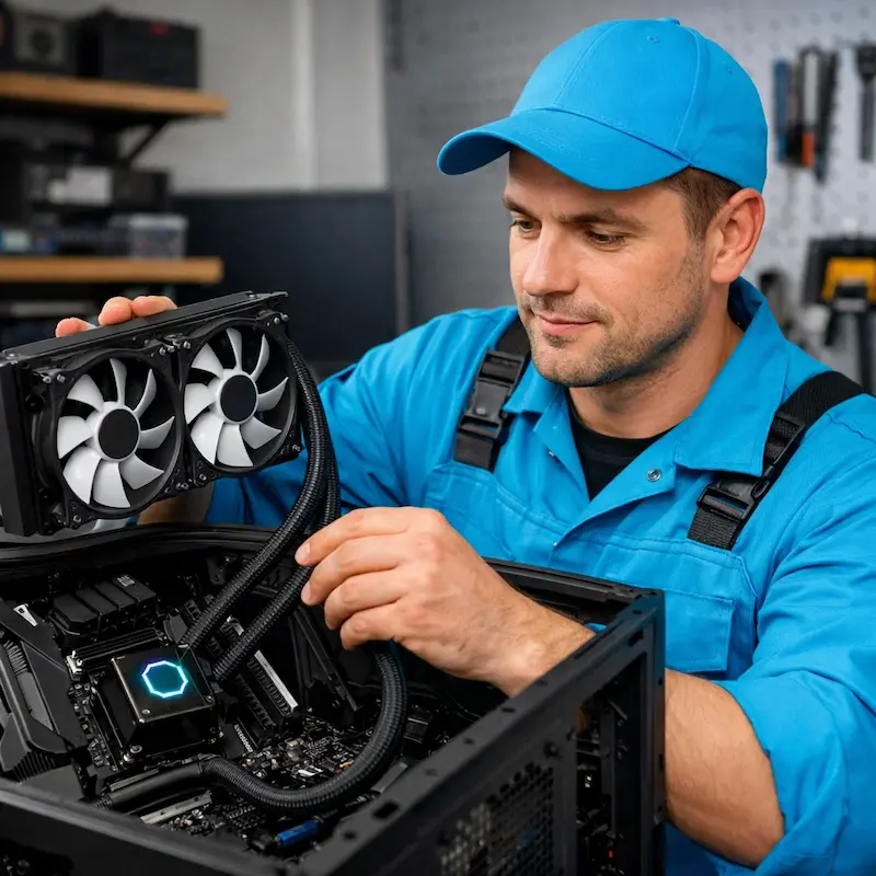 Установка водяного охлаждения на компьютер в Реутове