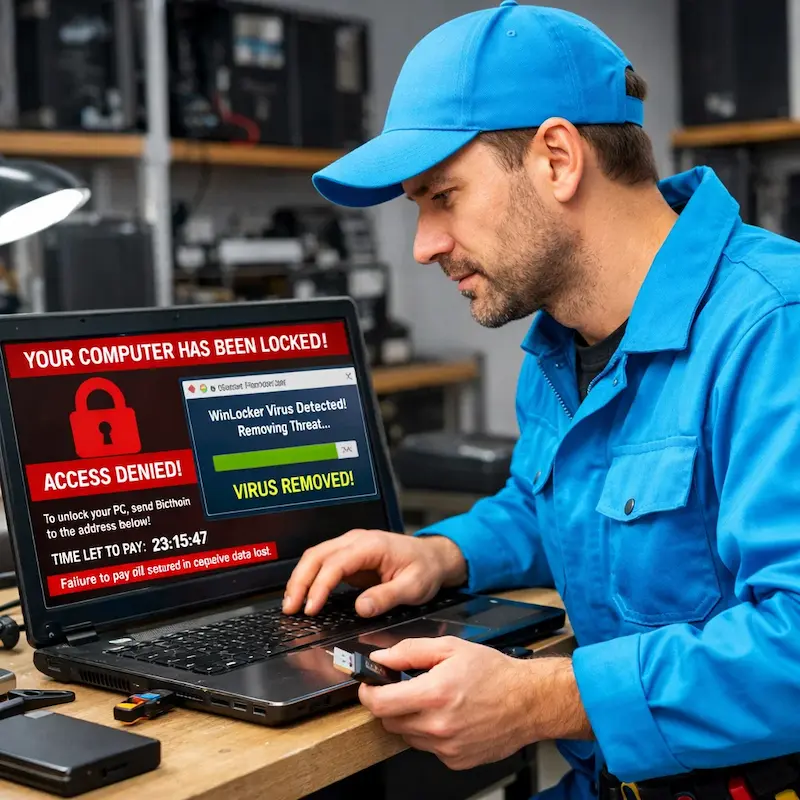 Поможем разблокировать компьютер и ноутбук в Реутове